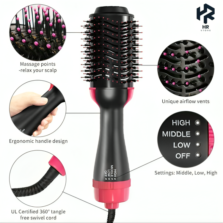 One Step Hot Air Brush (Dryer + Styler)